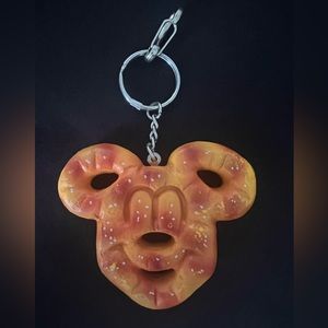 Disney Parks Mickey Pretzel Keychain